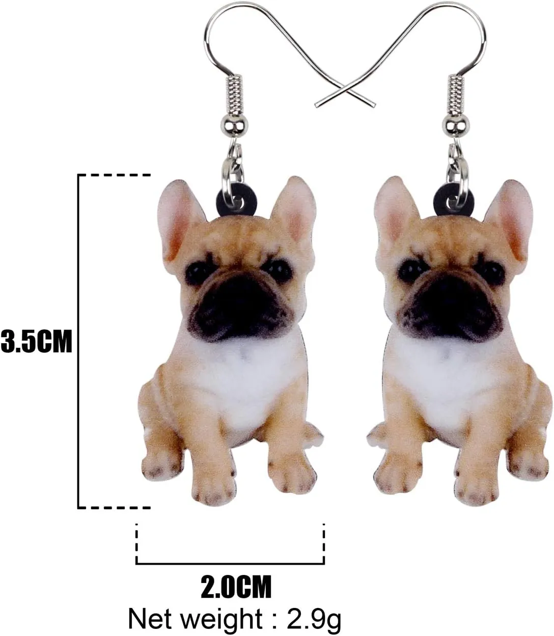 DOWAY Acrylic Dog Earrings Dangle Drop Fashion Pet Jewelry for Women Charm Gift
