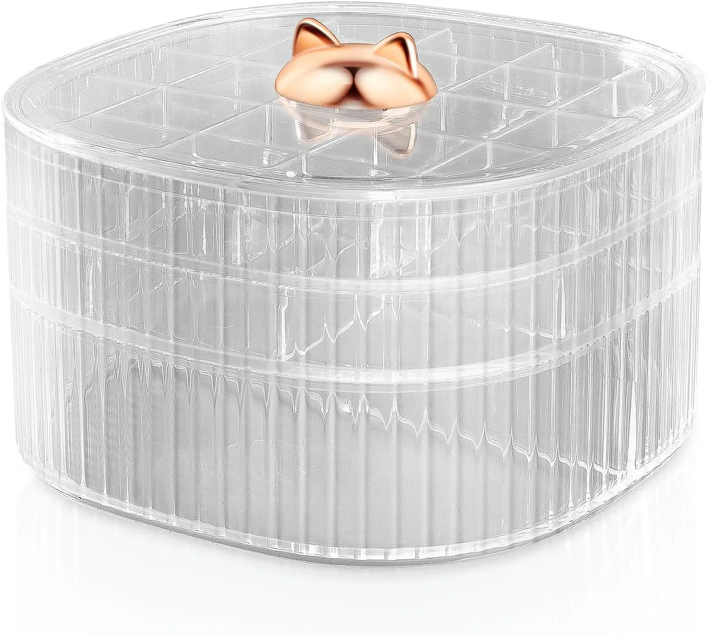 Earring Organizer,Stackable 3-Layers Clear Jewelry Box with Lid,Stud Earring Organizer for Women Girls,Earring Box Display Holder for Earrings Ring Studs Bracelet Necklace Crafts (Clear)