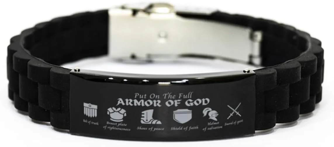 Ephesians 6:10,Put On The Full Armor Of God,Inspirational bracelet,Engraved Bible Verse Bracelet,jesus bracelet,Faith,Family Bible Scripture Christian Gift