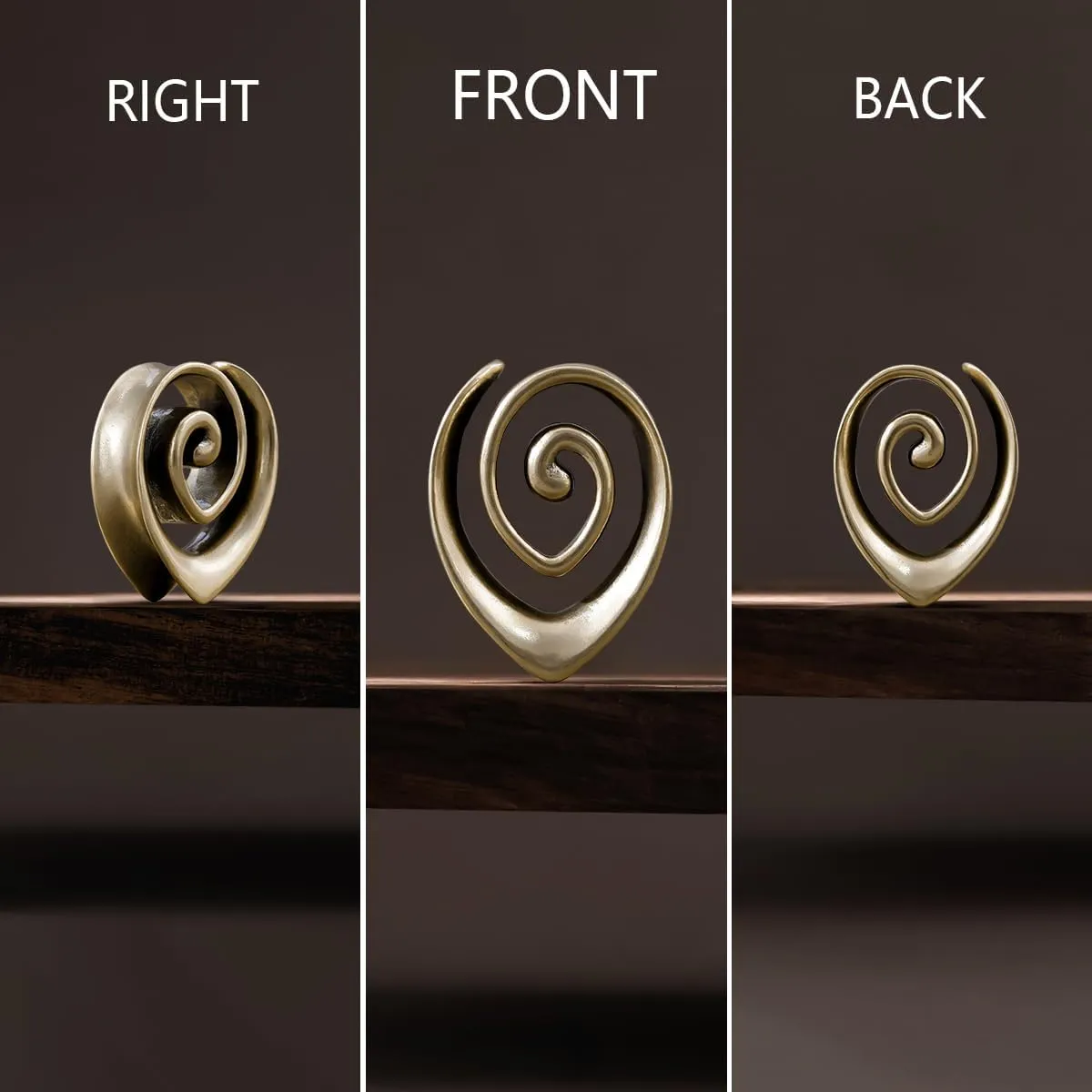 ERKUOO 2PCS 2g 0g 00g-1" Trendy Spiral Double Flared Plug Tunnels Stylish Ear Gauge Silver Plated Copper Ear Stretcher Hypoallergenic Metal Women Body Piercing Jewelry for Sensitive Ears
