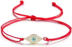Evil Eye Bracelets Adjustable Charm Lucky Protection Spiritual Kabbalah Red/Black String Thread Bracelet Anklet with Infinity/Cross/Hamsa/Heart/Butterfly Jewelry for Women.