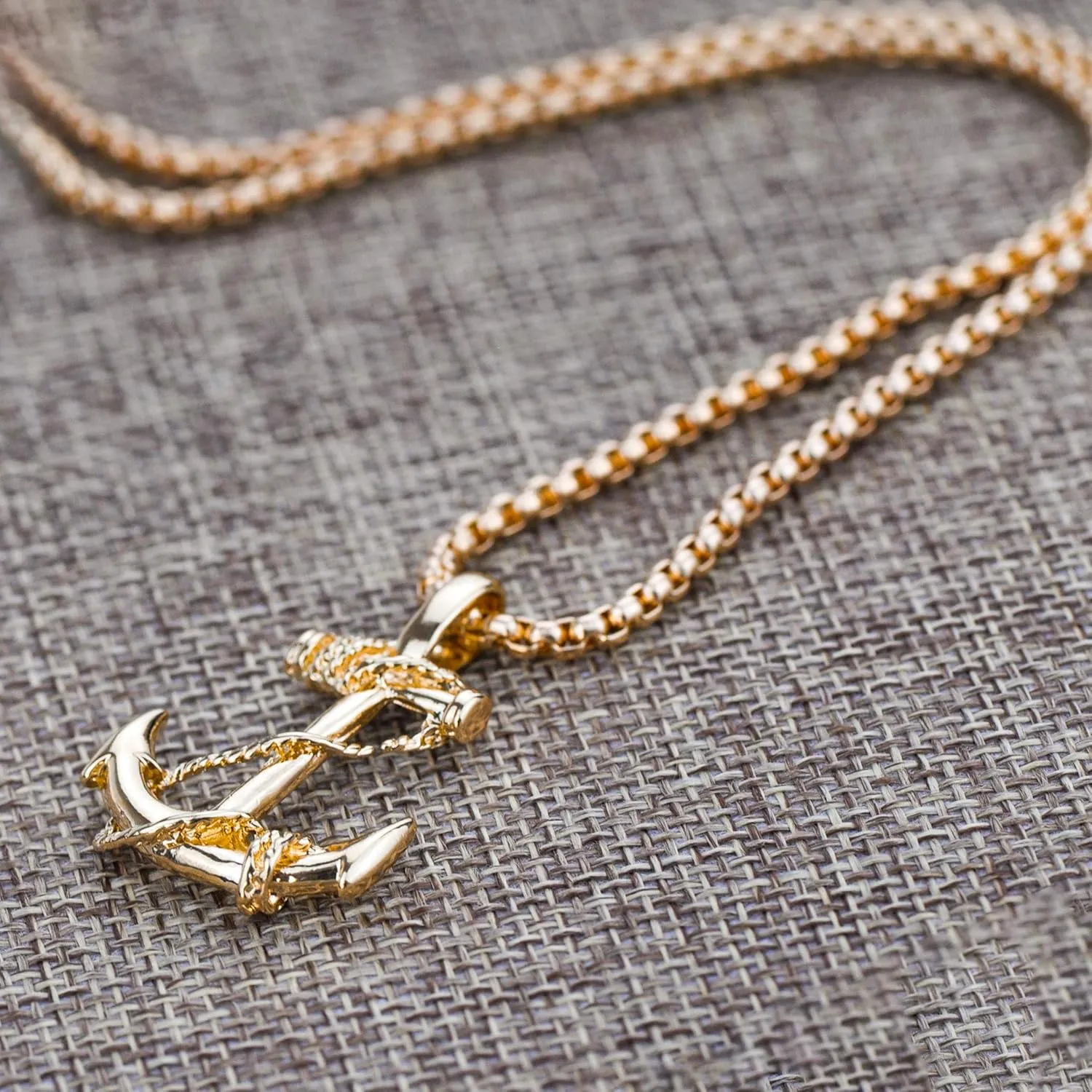 EZUY GNAY Fashion Retro Nautical Anchor Pendant Necklace Stainless Steel Jewelry Anchor Chain Accessories for Men&Womens