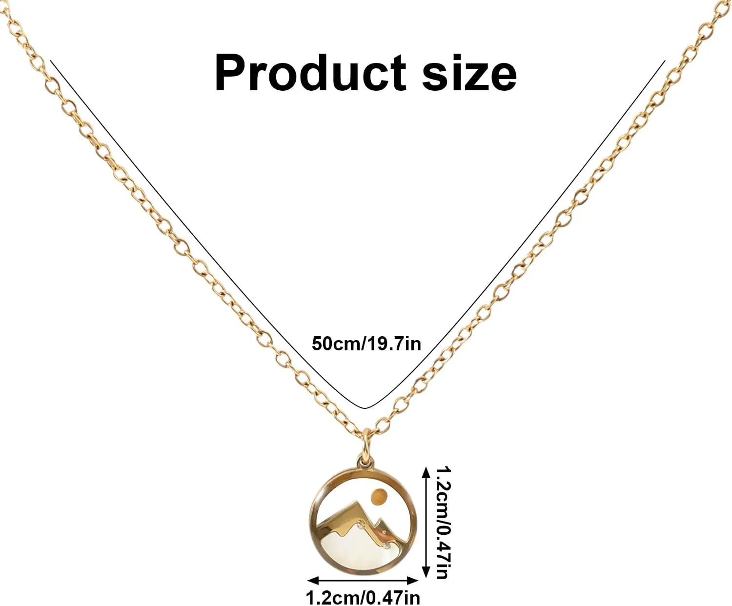 Faith Necklace for Women, Gold Mountain and Mustard Seed Pendant Necklace Religious Christian Jewelry Gift for Mom Friends Grandma