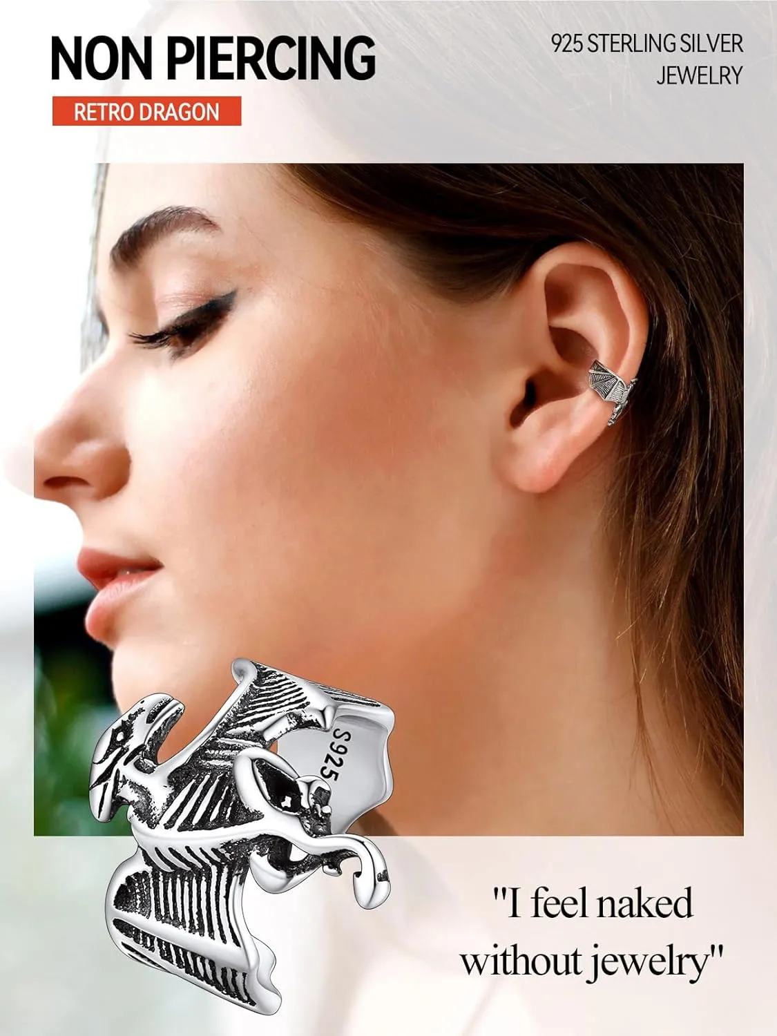 FaithHeart Ear Cuff Earrings for Women Non Piercing Lightweight Sterling Silver Ear Cuff for Non Pierced Ears Hypoallergenic Fake Earrings with Gift Box