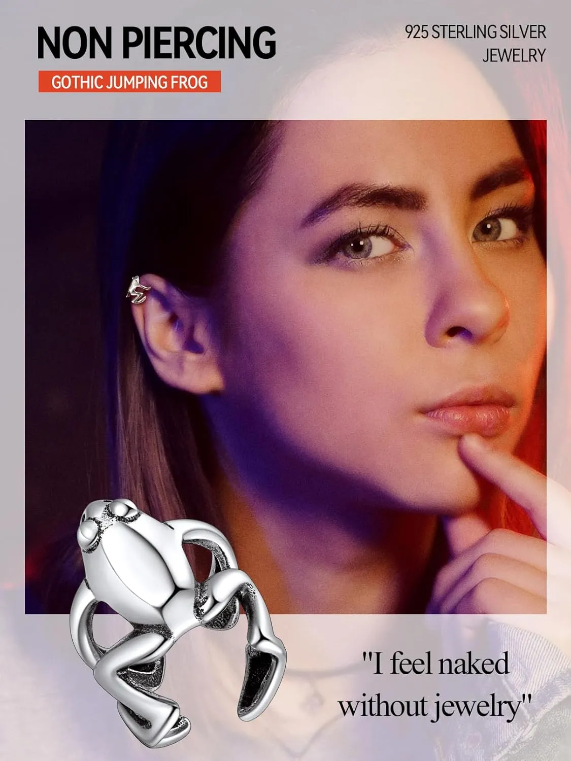 FaithHeart Ear Cuff Earrings for Women Non Piercing Lightweight Sterling Silver Ear Cuff for Non Pierced Ears Hypoallergenic Fake Earrings with Gift Box