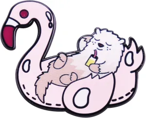 Funny Cartoon Pink Flamingo And Otter Brooch Pin For Women Girls Boy Cute Novelty Sea Animal Bird Lapel Enamel Pins Corsage Clips Badges Button Friendship Jewelry Gifts For Backpacks Clothing Bags Hats