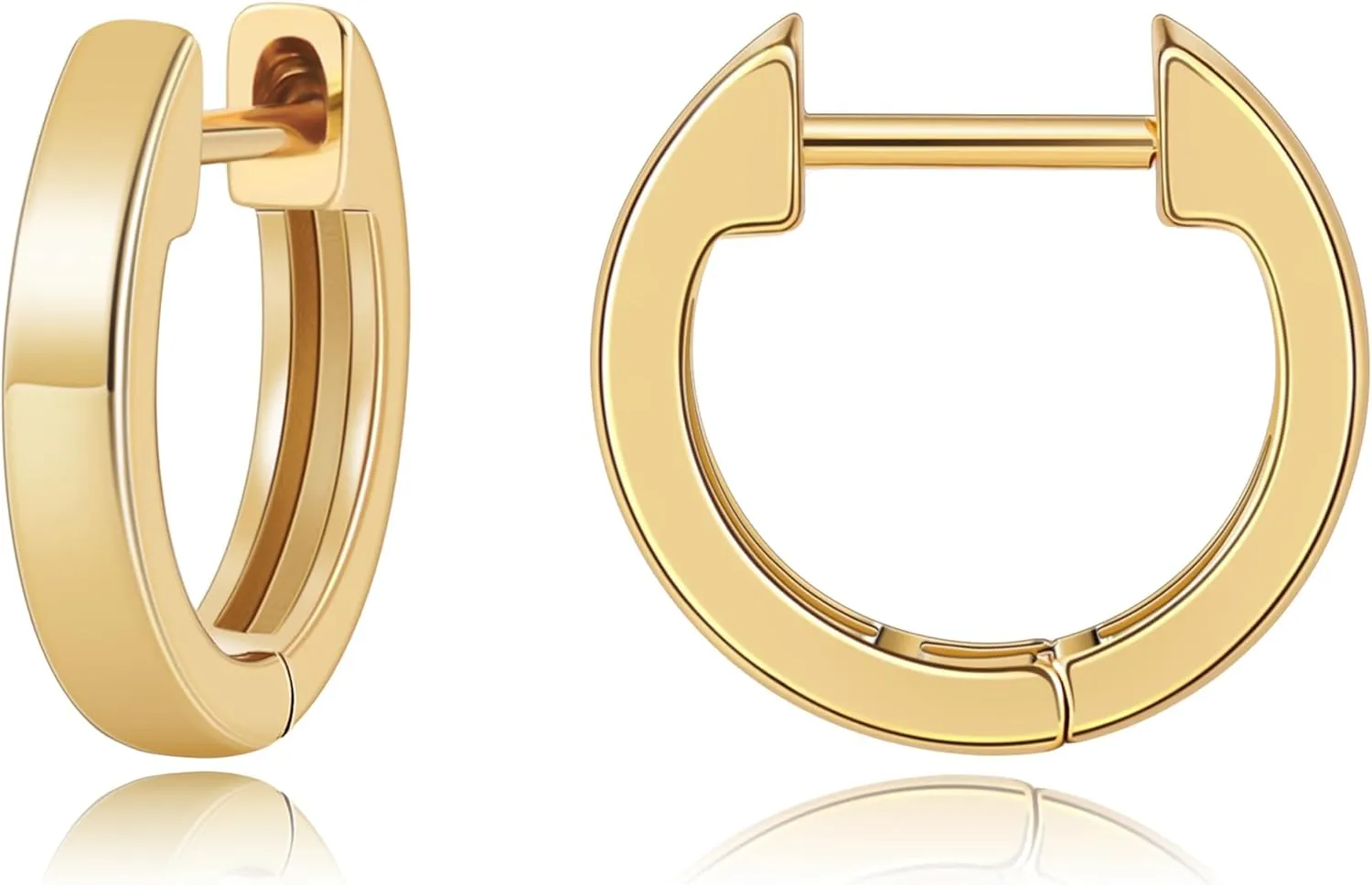Gacimy Gold Huggie Earrings for Women, 14K Real Gold Plated, Small Hoop Earrings Cartilage Ear Cuff