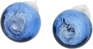 Glass Of Venice Murano Glass Ball Stud Earrings - Sky Blue