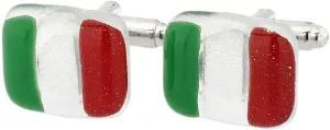 Glass Of Venice Murano Glass Venetian Cufflinks - Italian Flag Colors