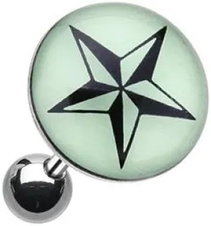 Glow in the Dark Nautical Star Cartilage Tragus Earring