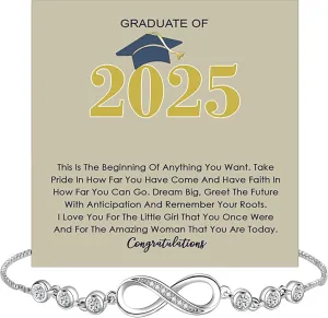 Graduation Gift for Her, Congratulations Class Of 2025 Bracelet, Graduation Bracelet Gifts For Daughter Granddaughter Niece
