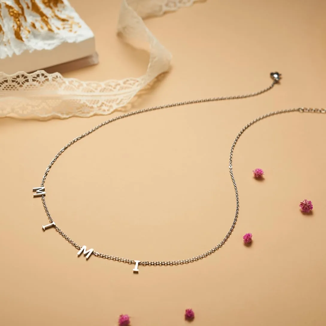 Grandma Gift Pave Mimi Gigi Necklace Nana Letter Necklace with Message Card Grandma Necklace Gift from Grandson Granddaughter Mimi Birthday Gift