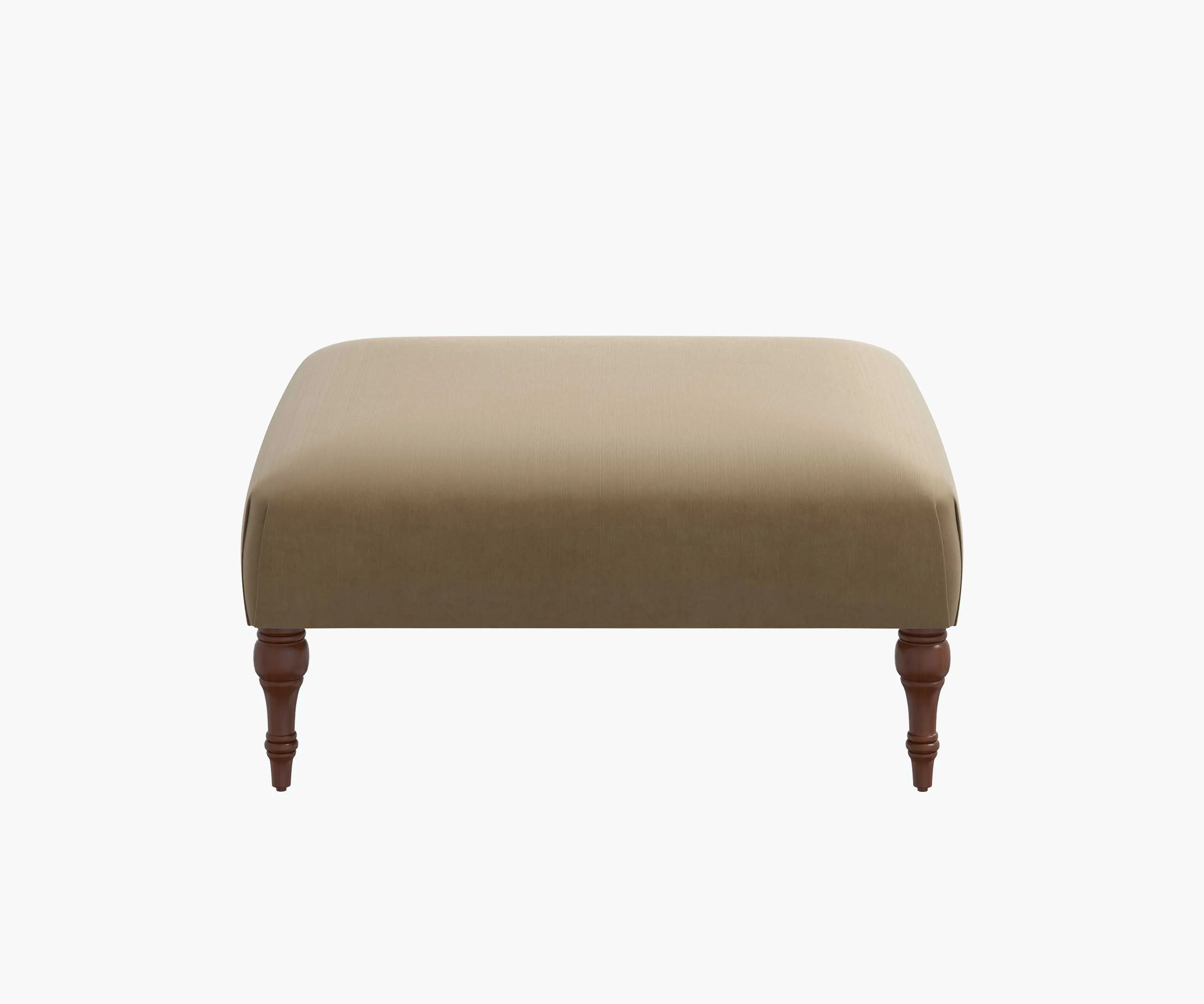 Greenwich Ottoman - Blush Velvet