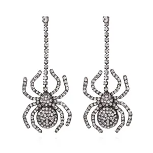 Halloween Spider Dangle Earrings for Women Girls Halloween Jewelry Spider Web Earrings