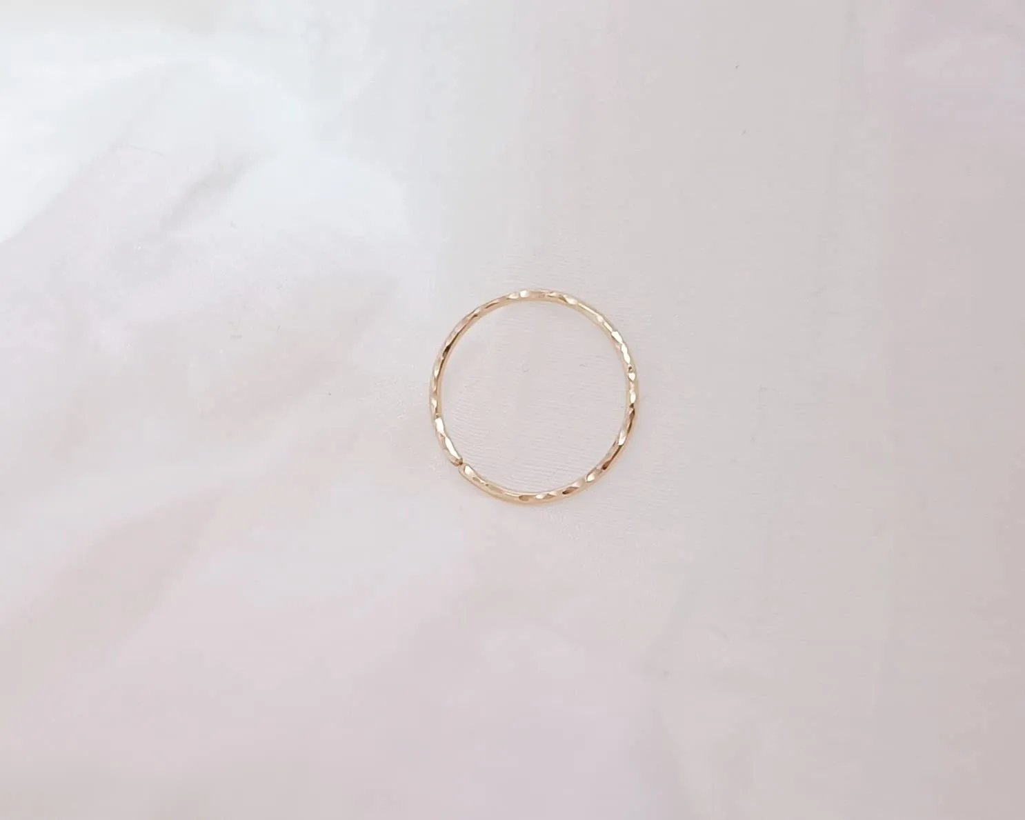 Hand Made Hammered 14K Gold Filled Texture Tiny Hoop Earring Nose Ring Cartilage Huggie Hoop Helix Piercing Septum Tragus Sleepers Women Men Teenagers 925 Sterling Silver 14K Rose Gold Fill 22G 20G