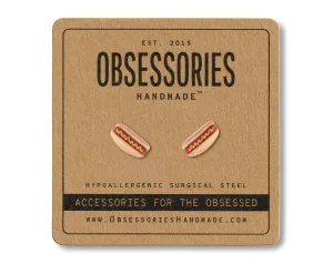 Handmade Hot Dog Stud Earrings