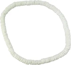 Hawaiian Handmade Heishi Puka Shell Surfer Stretch Elastic Anklet from Maui, Hawaii