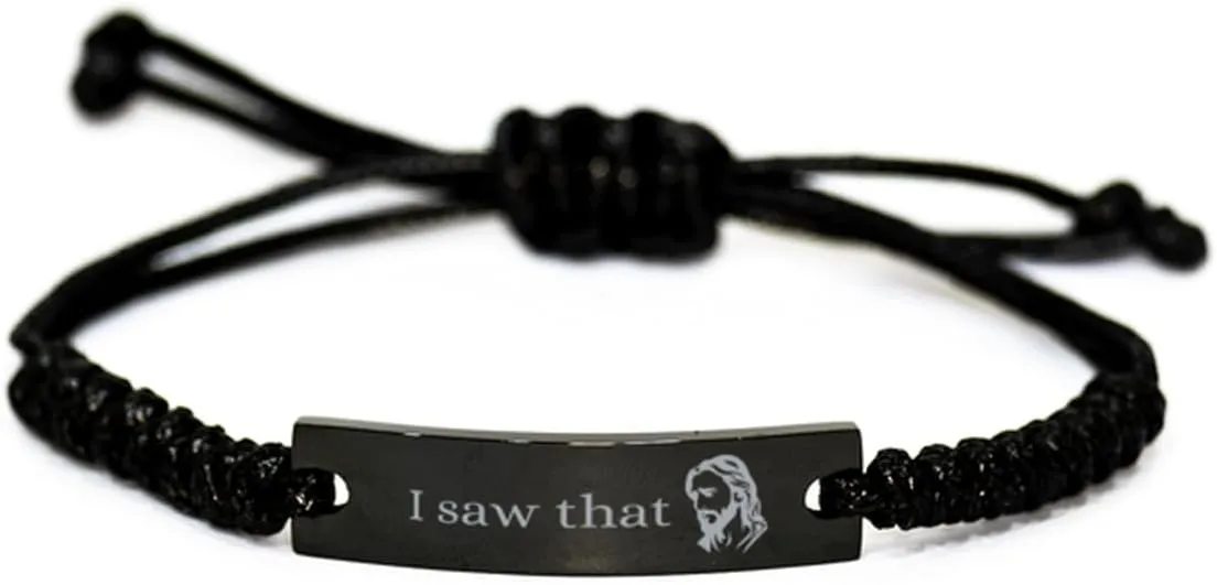 I Saw That Jesus Bracelet,Fuuny bracelet,Prayer bracelet,christian gift for him her,adult baptism gifts,Christmas