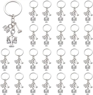 iMagitek 25 Pcs Lawyer Keychain Lawyer Gift Law School Graduation Gift Attorney Jewelry New lawyer Jewelry Gift Gavel and Scales of Justice Gift Birthday Appreciation Retirement Gift