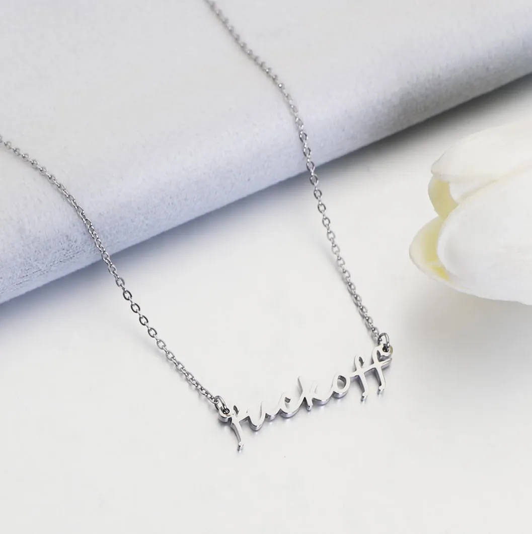 Inspirational Name Necklace Warrior Stronger Letter Pendant with Motivational Message Card Graduation Gift for Friends Sister Bestie
