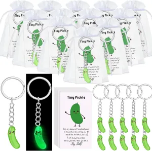 Inspirational Positive Resin Cucumber Keychain Employee Appreciation Gifts Cute Emotional Funny Support Cards