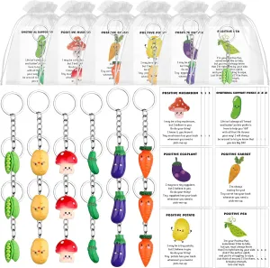 Inspirational Potato Eggplant Keychains Vegetables Key Rings Sets Mini Resin Realistic Potato Keychains