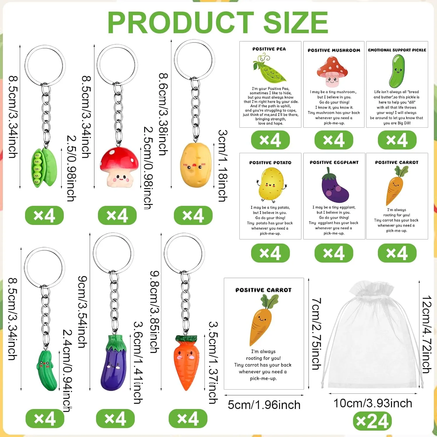 Inspirational Potato Eggplant Keychains Vegetables Key Rings Sets Mini Resin Realistic Potato Keychains