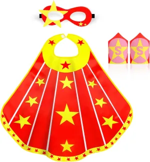 iROLEWIN Superhero-Capes for Kids Super Hero Costumes Girls-Boys Toddler Dress Up Clothes as Party-Toys Gifts Mask Bracelet