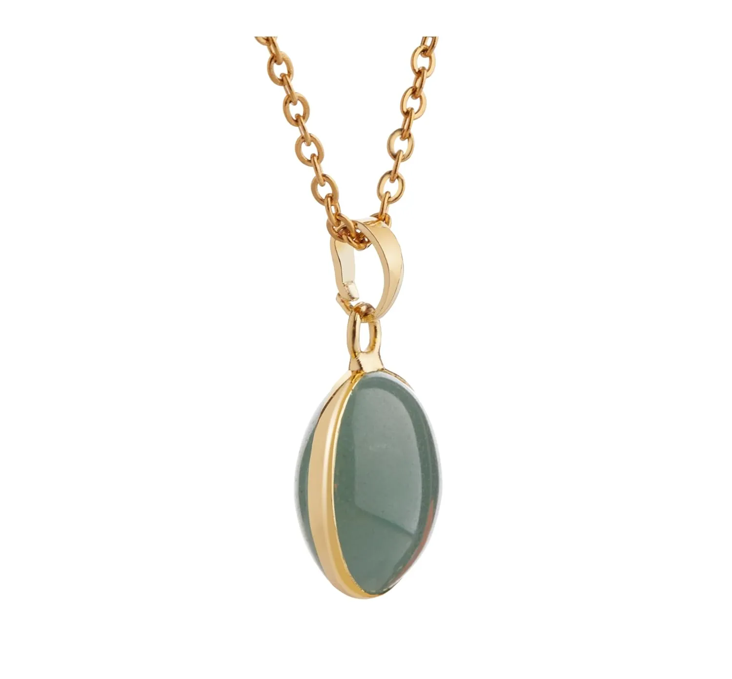 Jade Pendant Necklace for Women Real Green Jade Pendant with 14K Gold-Filled Chain Gift for Graduation Back to School and Teachers Anniversary Gift (Green)