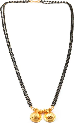 JewarHaat Mangalsutra Indian Bollywood Wedding Bridal Traditional Handmade Meena Work Gold Plated Temple Pendant Symbolic Tanmaniyam Nallapusalu Black Beads Bollywood Faux South Indian Jewelry Women