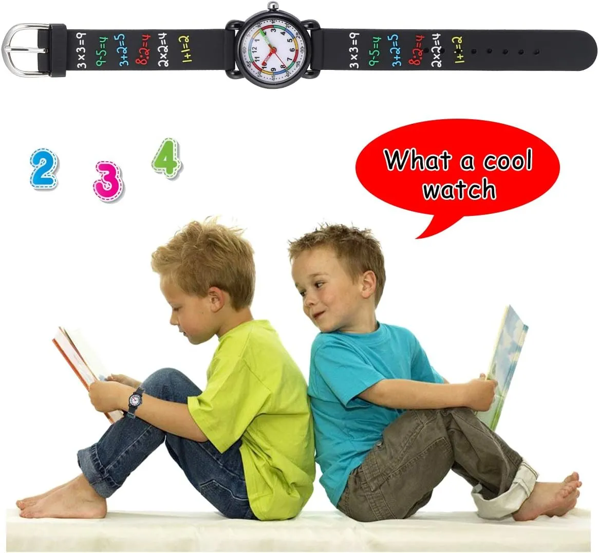 Jewtme Cute Toddler Children Kids Watches Ages 3-8 Analog Time Teacher 3D Silicone Band Cartoon Watch for Little Girls Boys