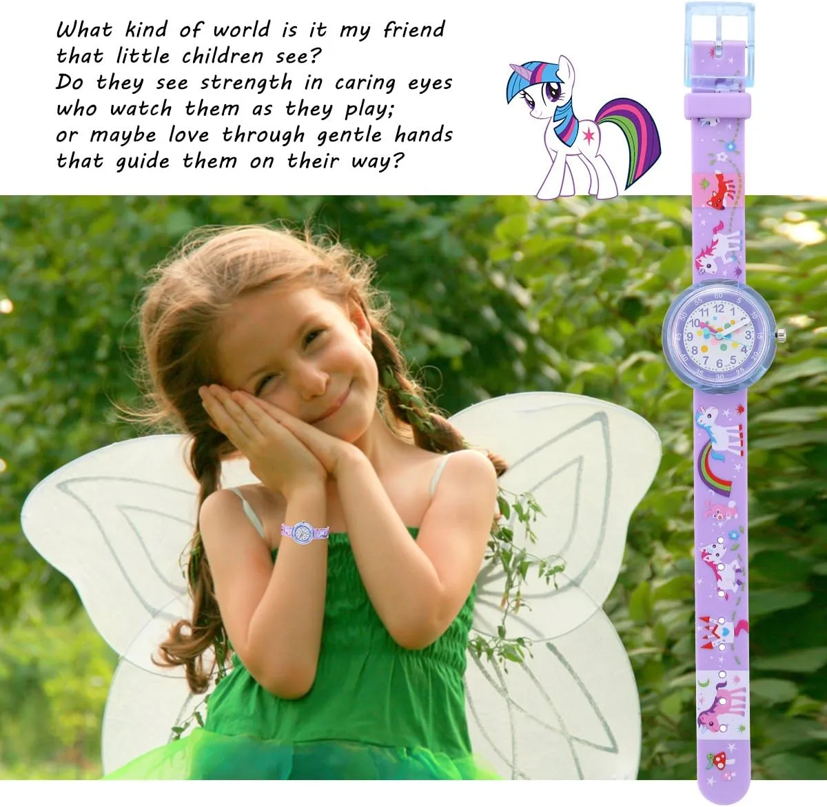 Jewtme Cute Toddler Children Kids Watches Ages 3-8 Analog Time Teacher 3D Silicone Band Cartoon Watch for Little Girls Boys
