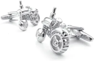 jonline24h 2pcs Men's Tractor Shirts Cufflinks, Wedding, Color Silver, 1 Pair Set