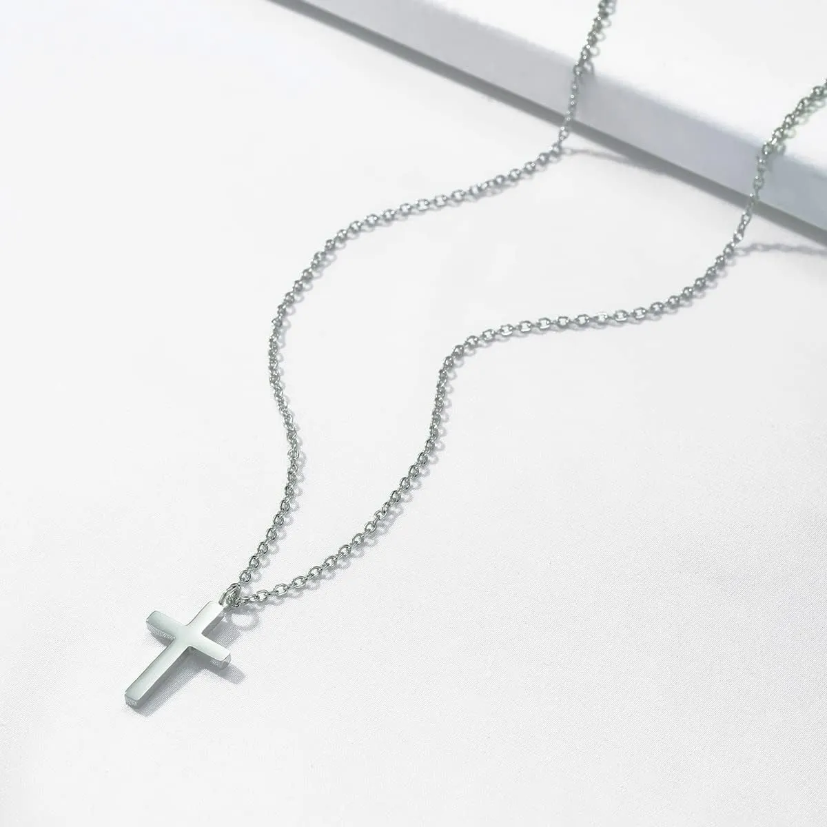 Joxevyia Cross Necklace for Women 14K Gold Cubic Zirconia Cross Necklace Elegant Crystal Cross Pendant Simple Faith Jewelry Easter Gift for Women