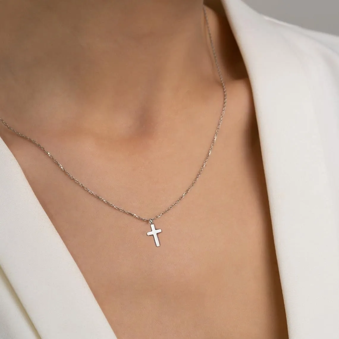 Joxevyia Cross Necklace for Women 14K Gold Cubic Zirconia Cross Necklace Elegant Crystal Cross Pendant Simple Faith Jewelry Easter Gift for Women