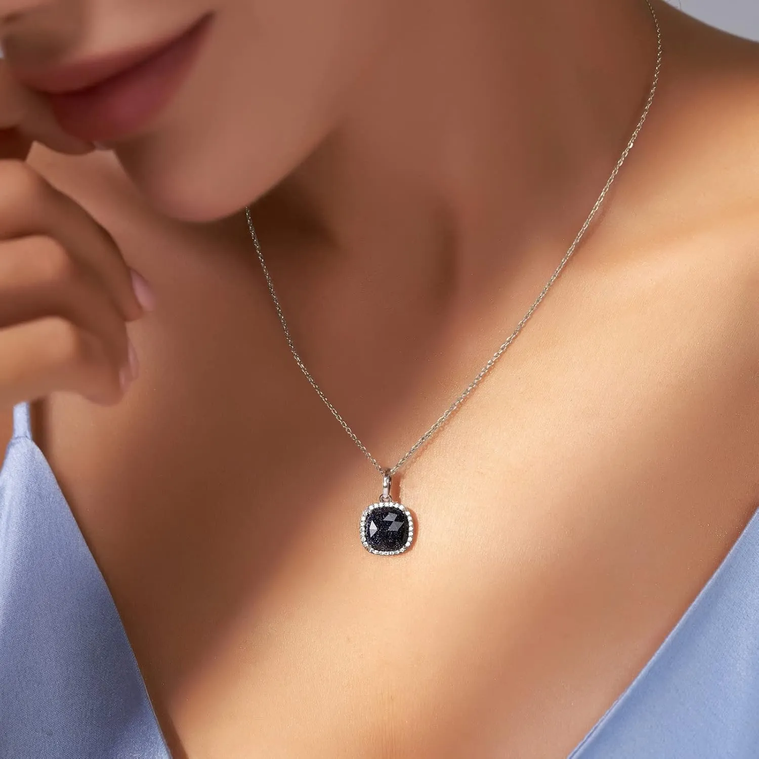 Jupiter Pendant Necklace for Women - Square Pendant Necklace Women, Necklace Jewelry for Valentine's Day, Mother's Day, Birthday Jewelry