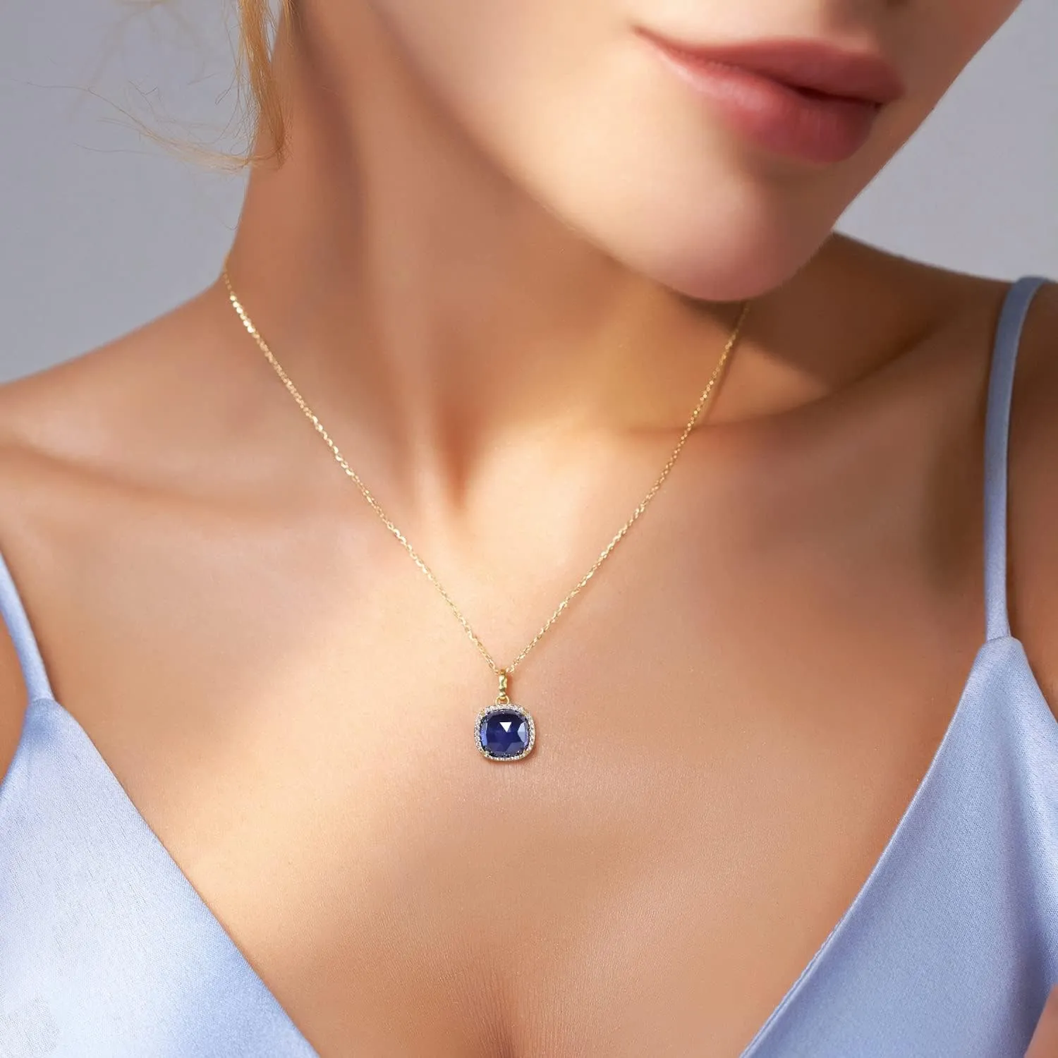 Jupiter Pendant Necklace for Women - Square Pendant Necklace Women, Necklace Jewelry for Valentine's Day, Mother's Day, Birthday Jewelry