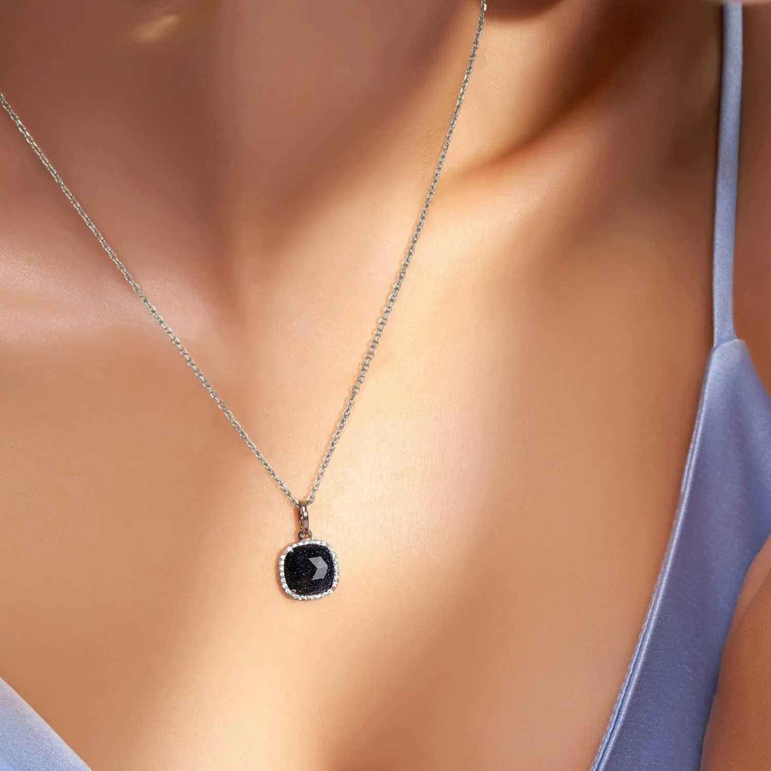 Jupiter Pendant Necklace for Women - Square Pendant Necklace Women, Necklace Jewelry for Valentine's Day, Mother's Day, Birthday Jewelry
