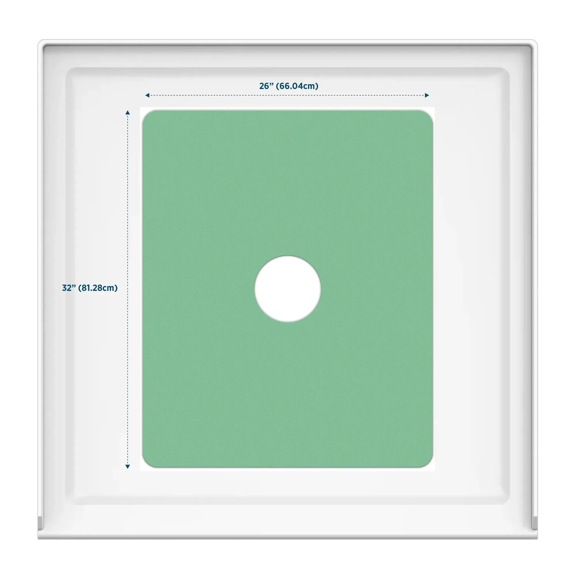 Kahuna Grip™ Non-Slip Safety Shower Mats w/6" Drain Hole