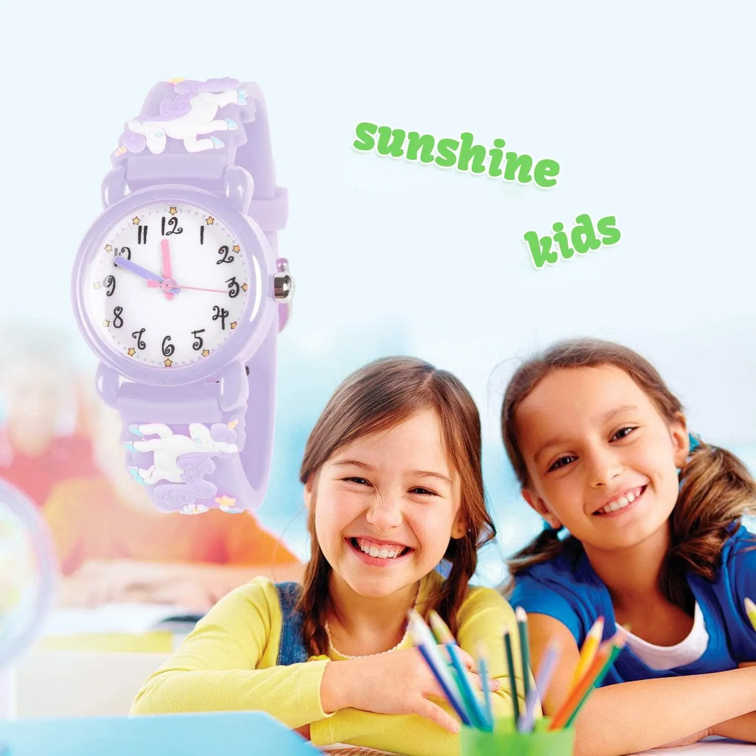 Kids Gift Watch for Girls Age 3-8, 3D Lovely Cartoon Watch for Kids - Best Gifts