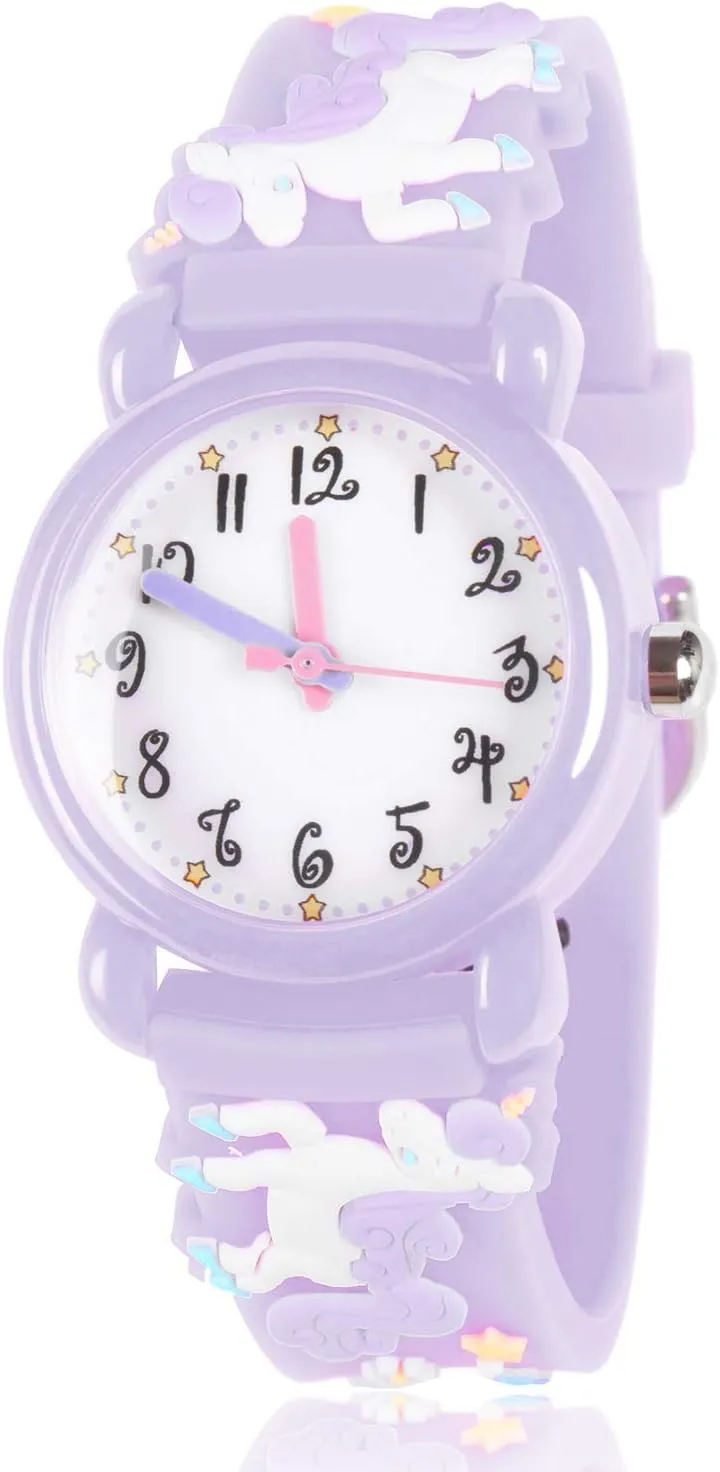 Kids Gift Watch for Girls Age 3-8, 3D Lovely Cartoon Watch for Kids - Best Gifts