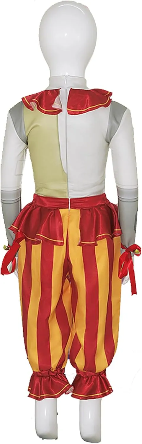 Kids Sun Moon Clown Cosplay Outfits Sundrop and Moondrop Costume with Necklace Full Set for Halloween