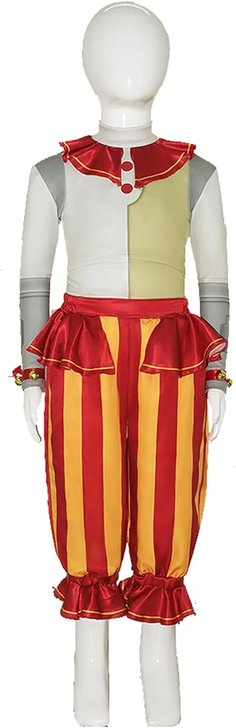 Kids Sun Moon Clown Cosplay Outfits Sundrop and Moondrop Costume with Necklace Full Set for Halloween