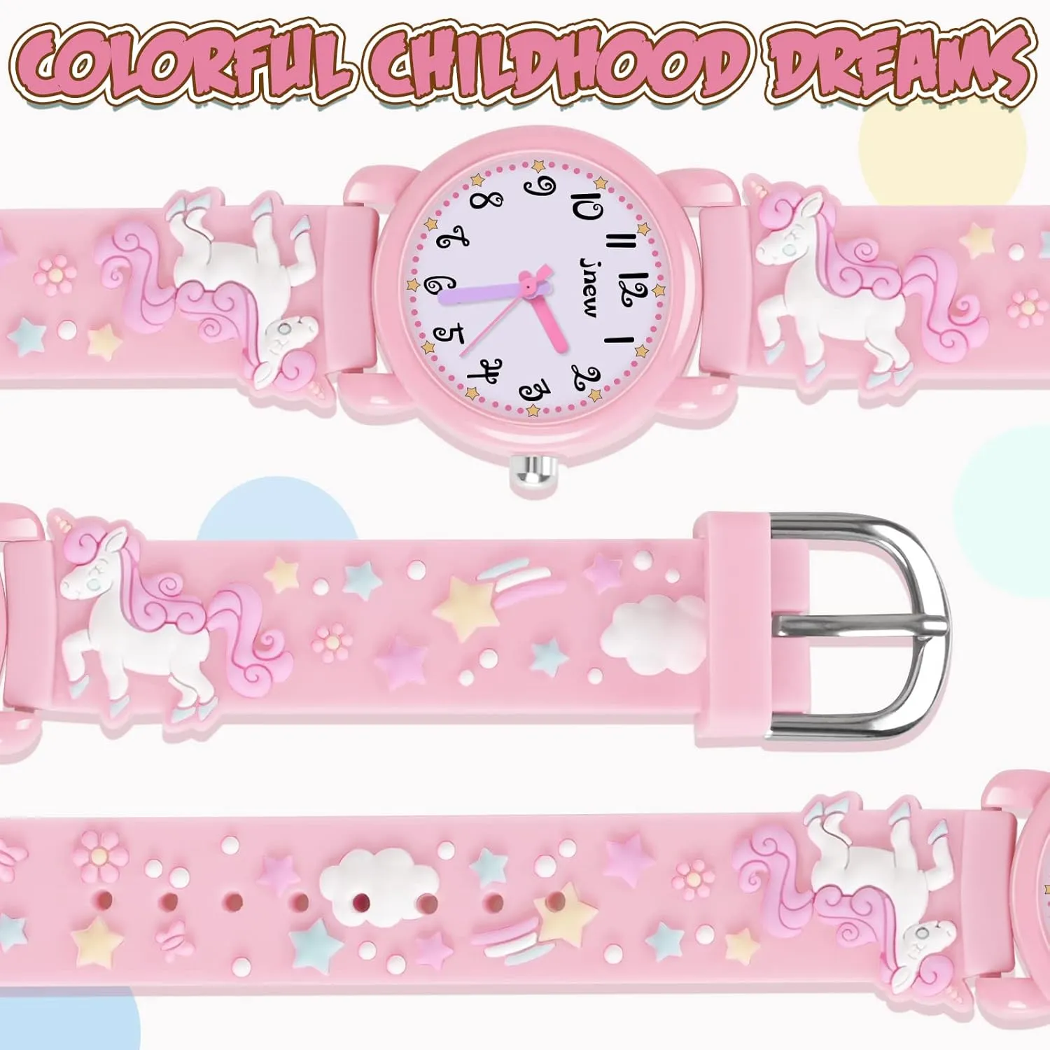 Kids Watch Ages 3-8, 3D Lovely Cartoon Watch for Girls - Best Gifts