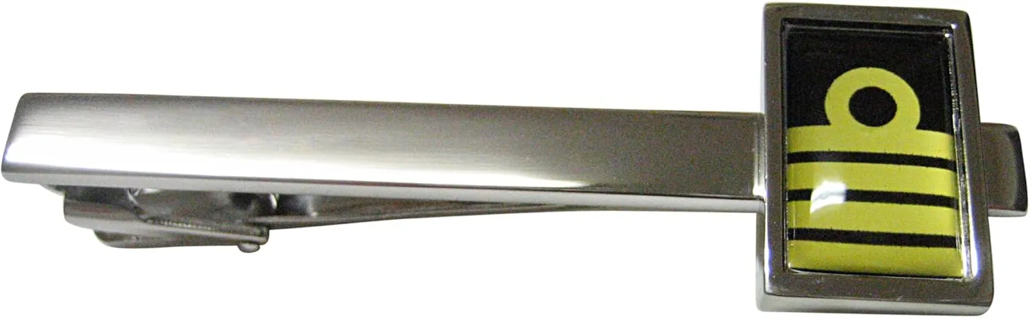 Kiola Designs Nautical Captain Rank Square Tie Clips
