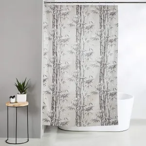Kuber Industries Shower Curtain & Bathmat Set | Non-Slip Bath mats for Bathroom | Easy-Slide Curtains | Polyester Curtain or Bathmat for Bath Décor | YX0138-3T | 18 Pcs Set | Multicolor