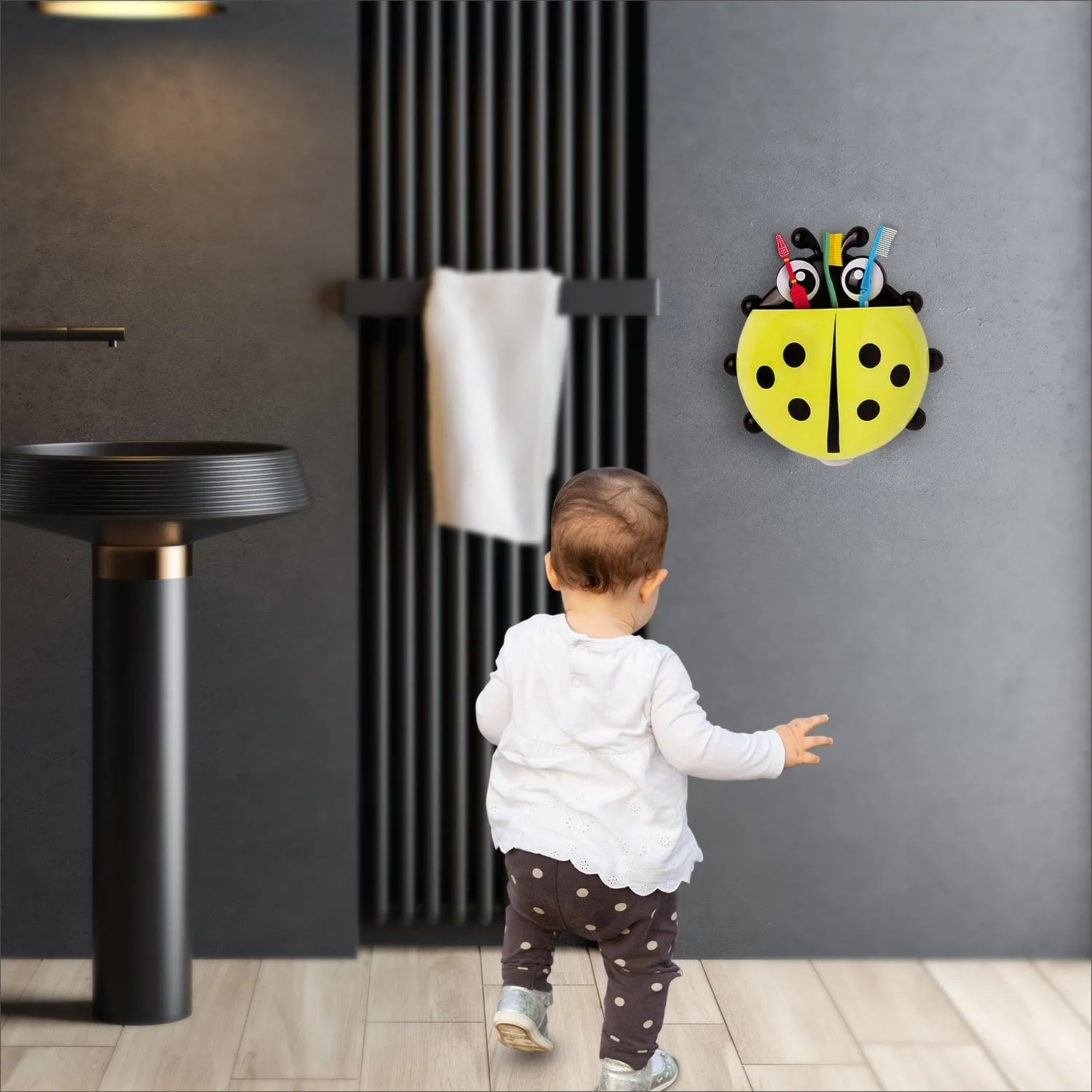 Ladybug Green Toothbrush Holder