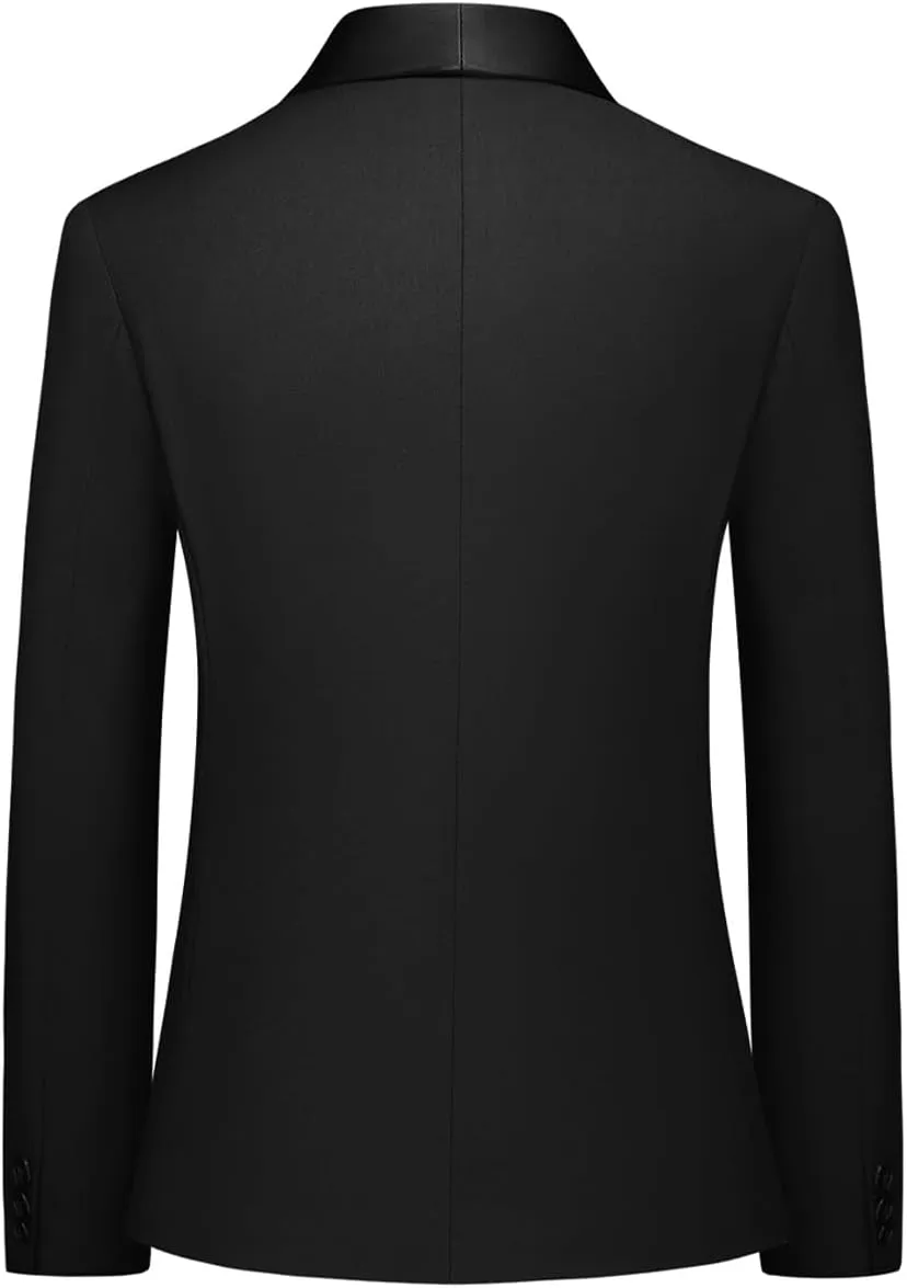 Lamgool Boys Suit Slim Fit 2-Piece Formal Set Tuxedo Blazer Jacket and Pants for Kids Prom Wedding Party Size 4-16 Years