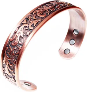 LONGRN-Copper bracelet used for Adjustable Size for men - a pure copper magnetic bracelet with 6 magnets gifts for dad
