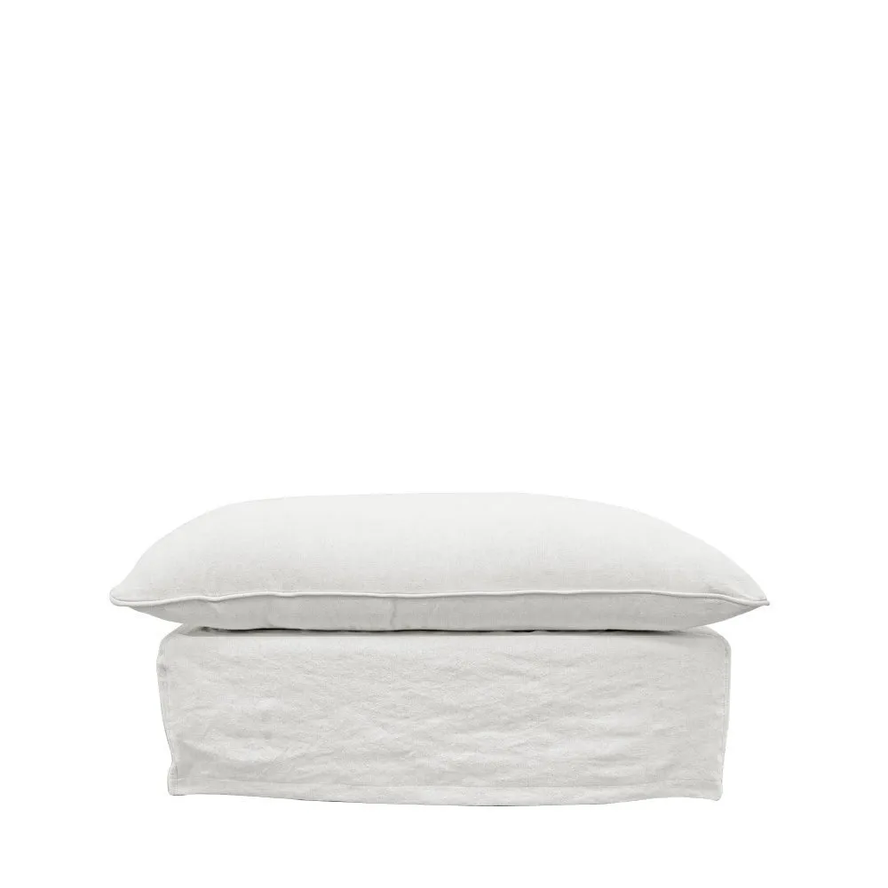 Lotus Luxurious Modern Slipcover Sofa / Lounge Ottoman White Colour